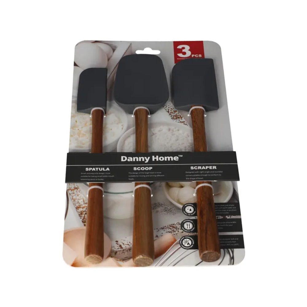 Силиконови лопатки Danny Home DH-3894-GREY, 3 бр. Силиконови лопатки Danny Home DH-3894-GREY, 3 бр. - миниатюра 1